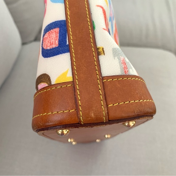 DOONEY & BOURKE Rainbow Lettering Pebble Grain Leather Hobo Bag - Picture 7 of 15